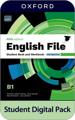 ENGLISH FILE B1 STUDENT AND WORKBOOK WITHOUT KEY FIFTH EDITION 5A ED.