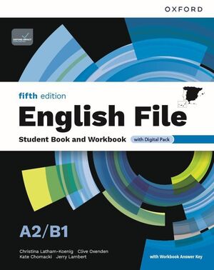 ENGLISH FILE A2/B1 STUDENT AND WORKBOOK WITH KEY FIFTH EDITION 5A.ED