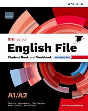 ENGLISH FILE A1/A2 STUDENT AND WORKBOOK WITH KEY FIFTH EDITION 5A ED.