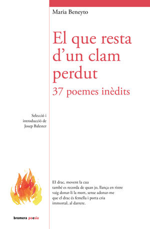 EL QUE RESTA D'UN CLAM PERDUT 37 POEMES INEDITS
