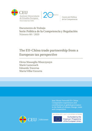 THE EU-CHINA TRADE PARTNERSHIP FROM A EUROPAN TAX PERSPECTIVE