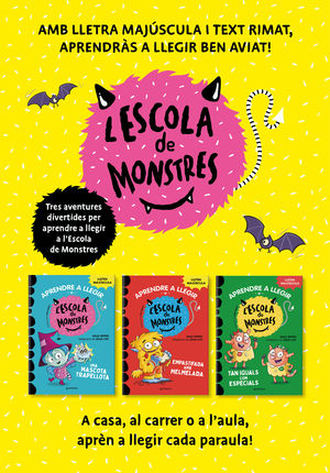 PACK APRENDRE A LLEGIR A L'ESCOLA DE MONSTRES (LLIBRES 1-3)