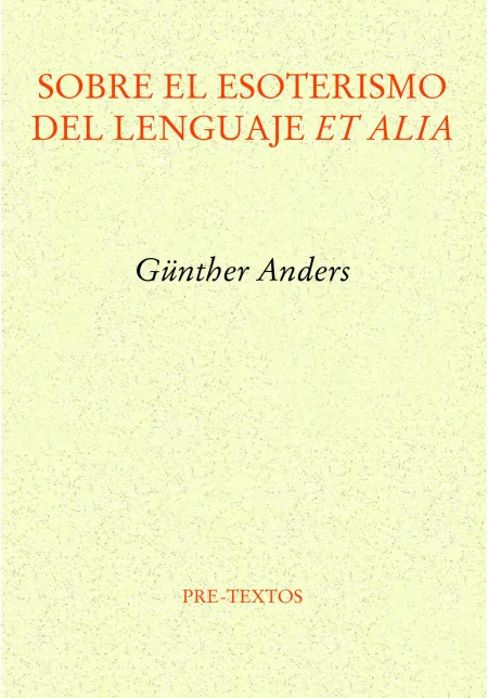 Sobre el Esoterismo del Lenguaje Et Alía
