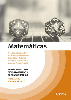 MATEMÁTICAS. TEMARIO PRUEBAS DE ACCESO A CICLOS FORMATIVOS DE GRADO SUPERIOR