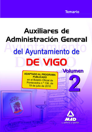 AUXILIARES DE ADMINISTRACIÓN GENERAL DEL AYUNTAMIENTO DE VIGO