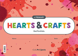 HEARTS & CRAFTS RED NOTEBOOK I 4 PRIMARIA