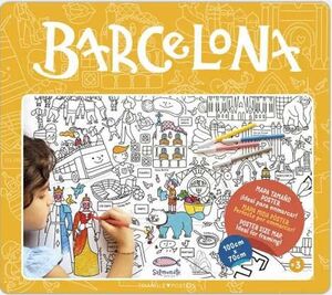 BARCELONA MAPA PARA COLOREAR