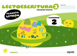 PLANETA LETRÓN. LECTOESCRITURA. NIVEL 3. CUADERNO 2. CUADRÍCULA