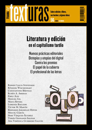 TEXTURAS 56: LITERATURA Y EDICIÓN EN EL CAPITALISMO TARDÍO