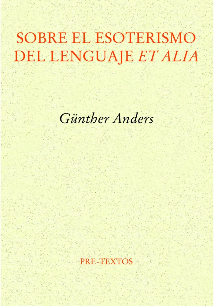 Sobre el Esoterismo del Lenguaje Et Alía