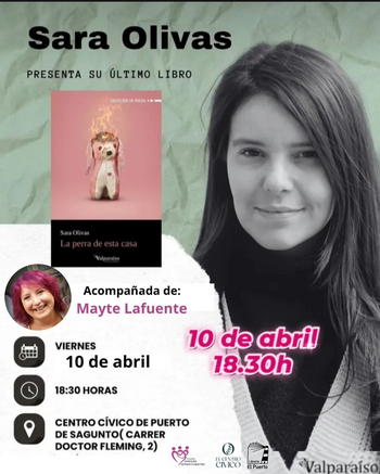 La librería se desplaza al Centro Cívico para apoyar la venta del nuevo libro de poemas de Sara Olivas